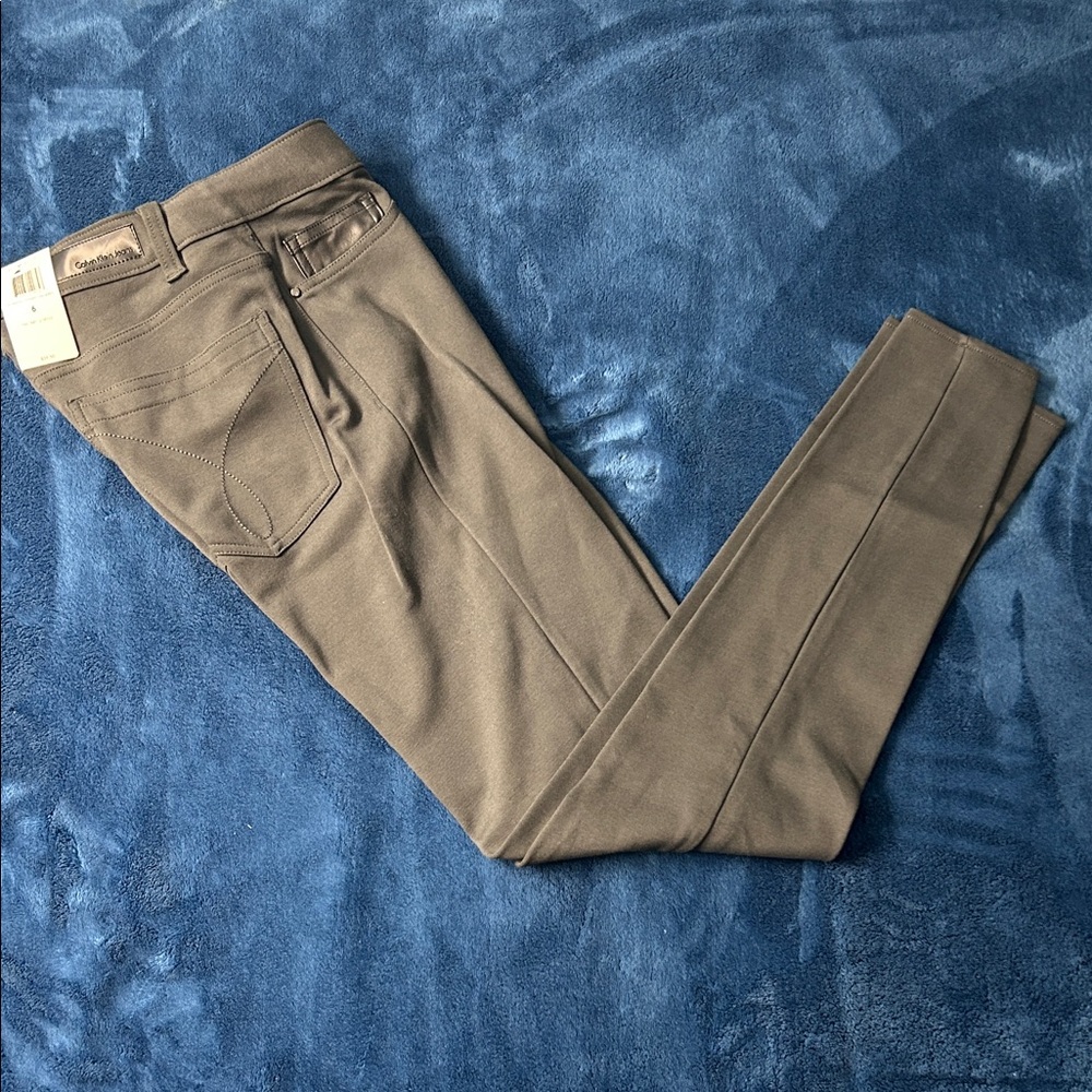 Calvin Klein Collection Gray Straight Leg Pants